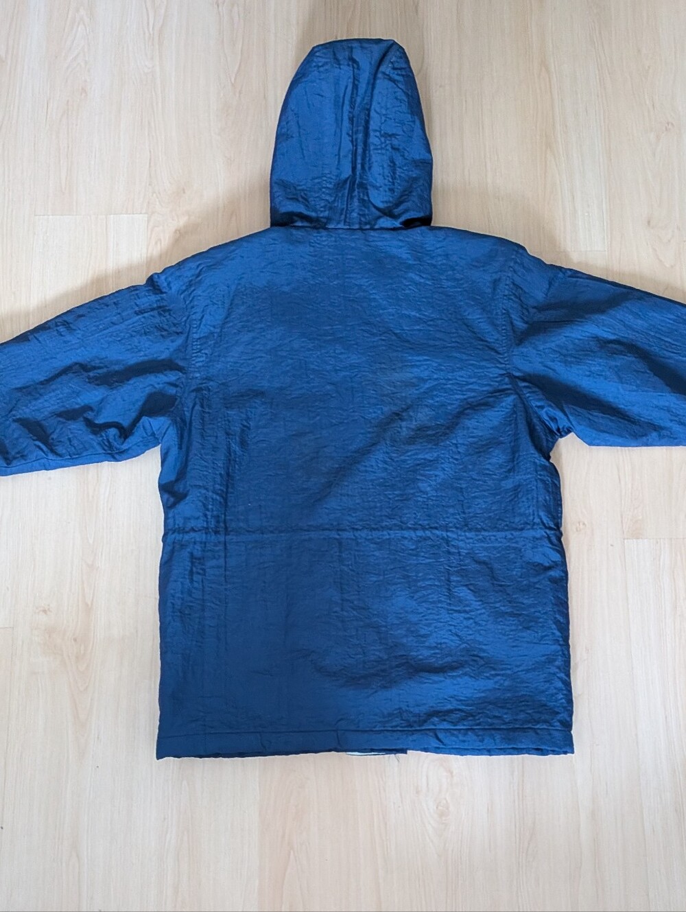 Vintage Reebok Blue Puffer Jacket Men's Medium Full Zip - Picture 2 of 5